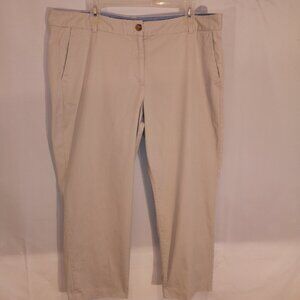 Talbots The Weekend Chino Ladies Size 16P Beige Petite Straight Leg Pants